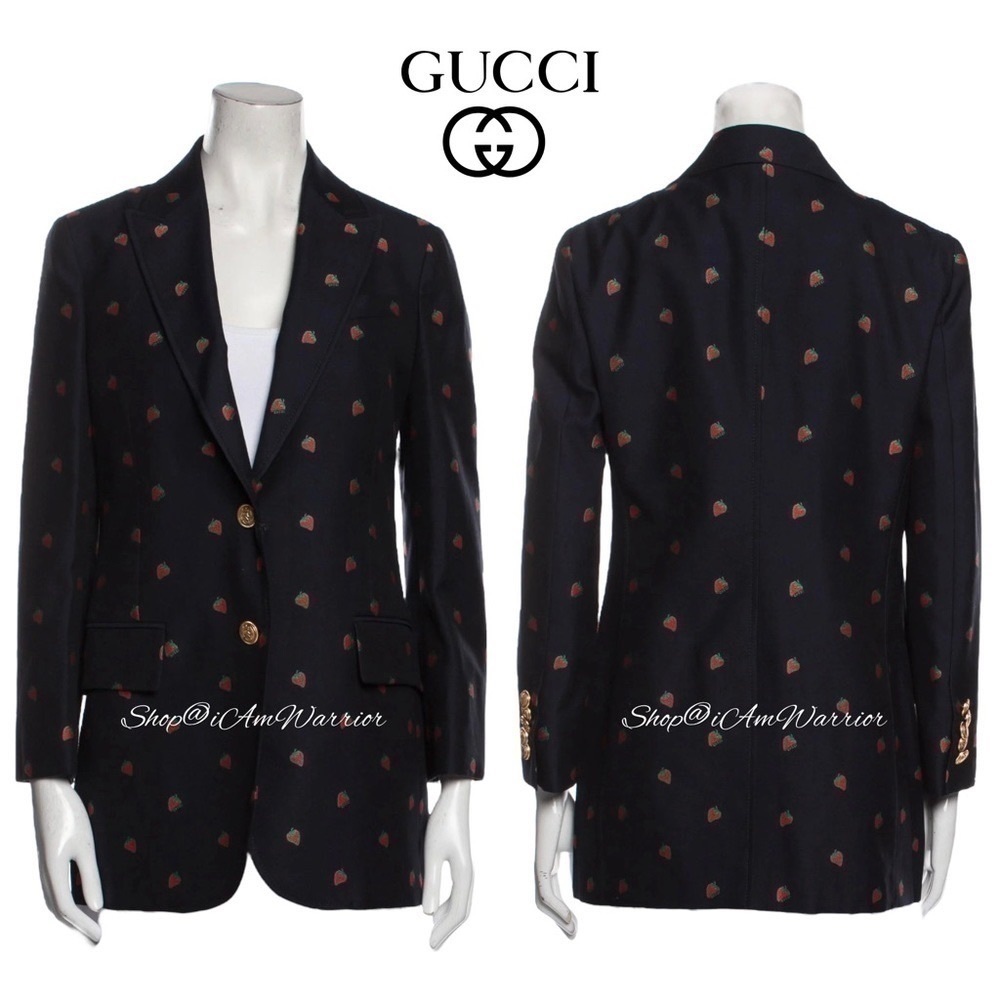 Gucci NWT Fall 19 Fil Coupé Strawberry Alessandro Michele blazer Shop@iamwarrior - Picture 4 of 14